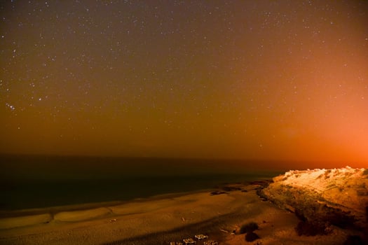 Night ocean view photo