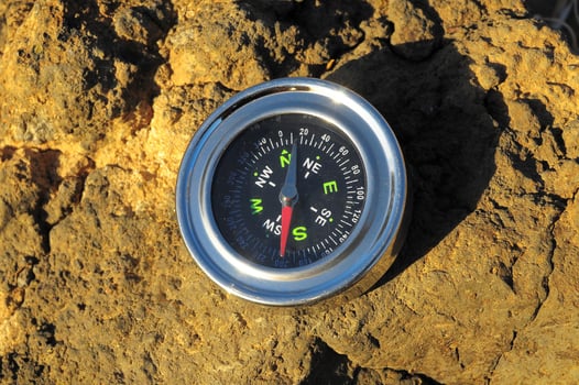 Compass on ground photo