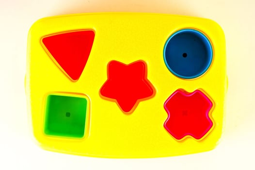 Top view of childrens toy photo