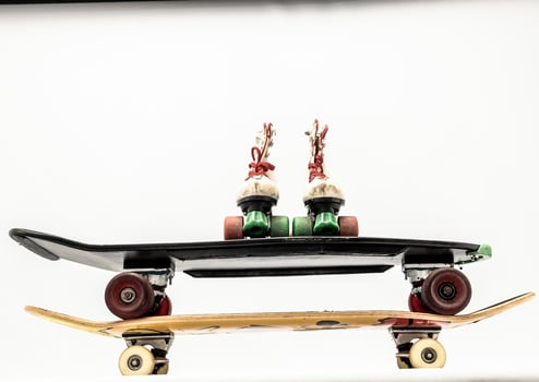 Skates and skateboards photo