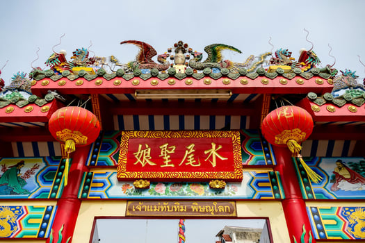 Chinese temple view photo