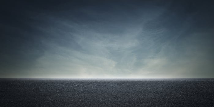 asphalt road and blue sky background photo