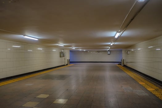 No people in Subway walkway at Beijing City China photo
