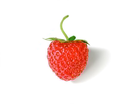 The red strawberry isolated on white background photo