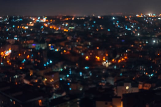 City night from top view. photo