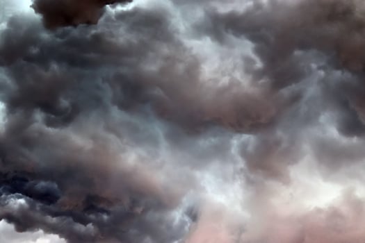 Stunning dark cloud formations right before a thunderstorm photo
