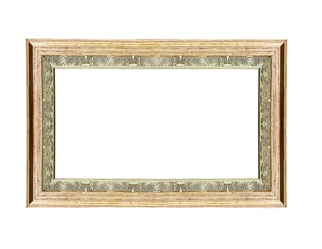 Empty wooden vintage frame photo