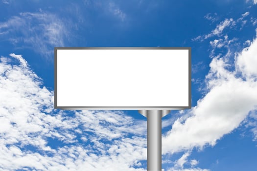 Blank billbroad agent blue sky photo