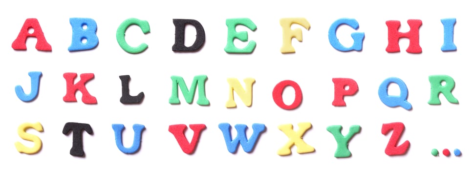 foam rubber letters alphabet photo