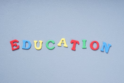 education in colorful letters photo
