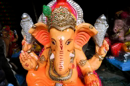 Happy Ganesh Chaturthi festival, Lord Ganesha statue photo