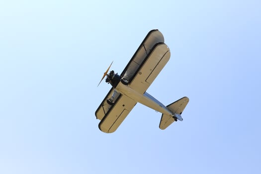 Old Airplane is flying photo