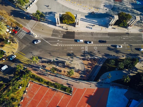 City street from the air. photo