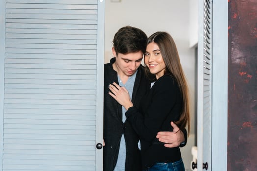 Couple in the doorway photo