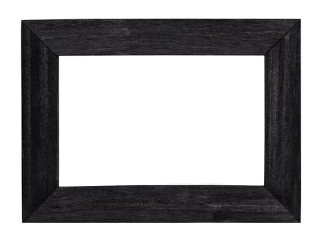 empty black painted wide wooden picture frame photo