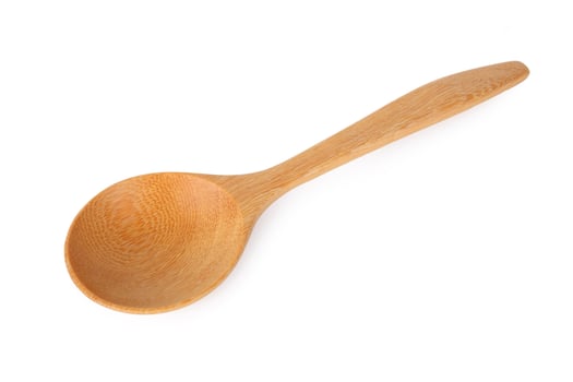 Wooden Spoon isolated on white background photo