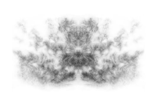 Textured Smoke,Abstract black,isolated on white background photo