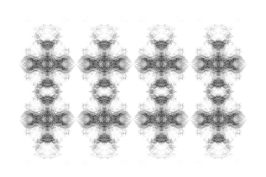 Textured Smoke,Abstract black,isolated on white background photo