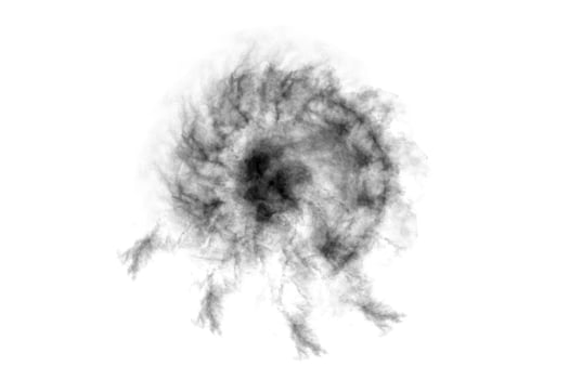 Textured Smoke,Abstract black,isolated on white background photo