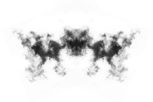 Textured Smoke,Abstract black,isolated on white background photo
