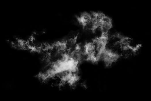 Textured Smoke,Abstract black,isolated on black background photo