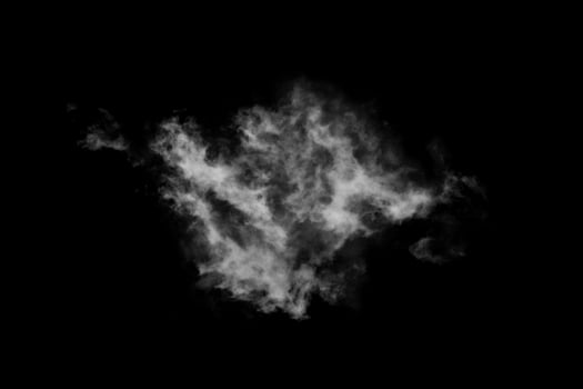 Textured cloud,Abstract black,isolated on black background photo