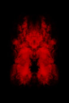 Textured cloud, Abstract red,isolated on black background photo