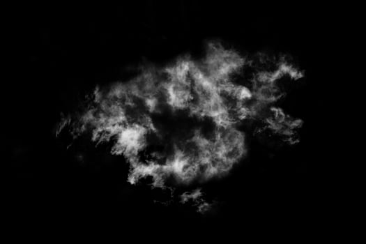 Textured cloud,Abstract black,isolated on black background photo