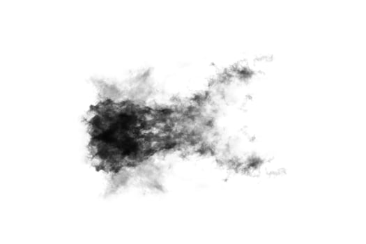 Textured Smoke,Abstract black,isolated on white background photo
