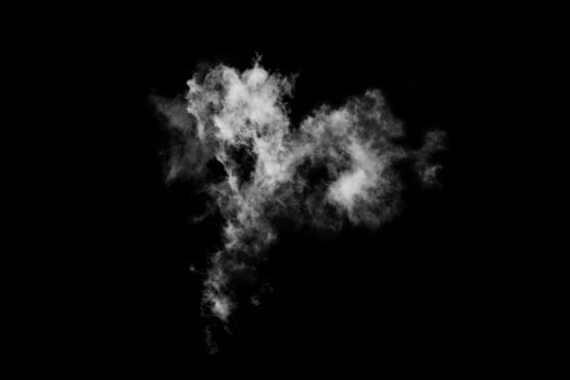 Textured cloud,Abstract black,isolated on black background photo