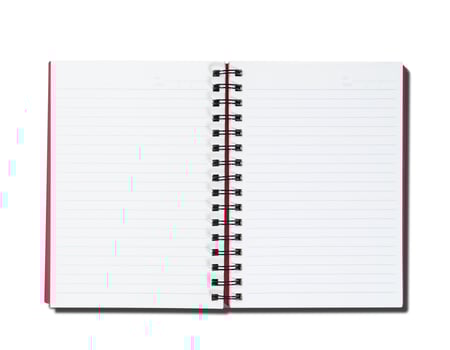 open note book isolated on white background,clipping path photo