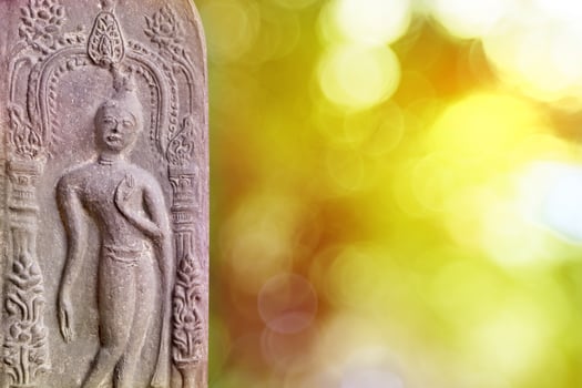 Buddha statue with bokeh background photo