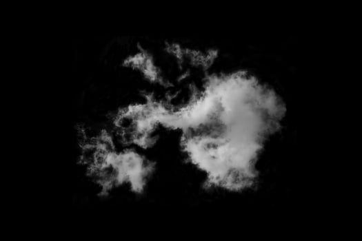Textured cloud,Abstract black,isolated on black background photo