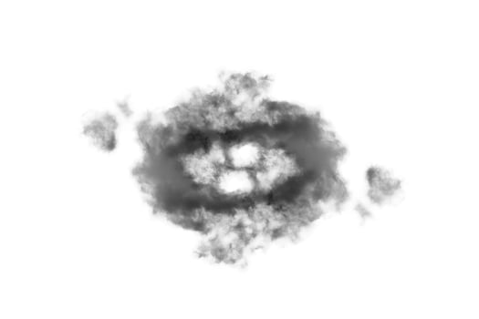 Textured Smoke,Abstract black,isolated on white background photo