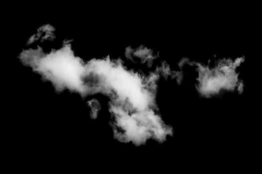 Textured cloud,Abstract black,isolated on black background photo