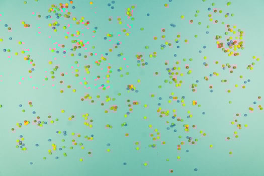 sprinkles background, sugar sprinkle confetti, decoration for cake and bakery. Top view, flat lay. pastel colors photo