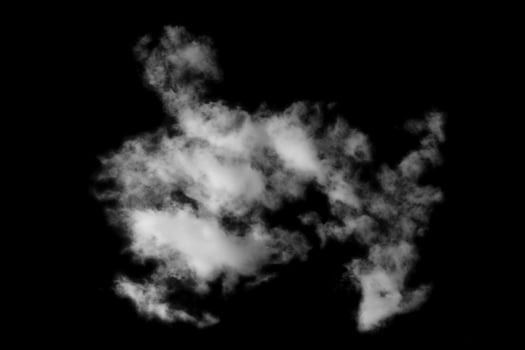 Textured cloud,isolated on black background photo
