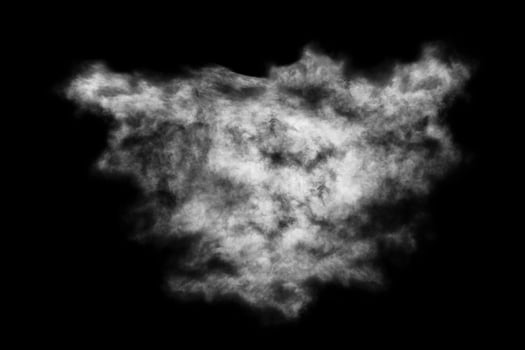 Textured cloud,Abstract black,isolated on black background photo
