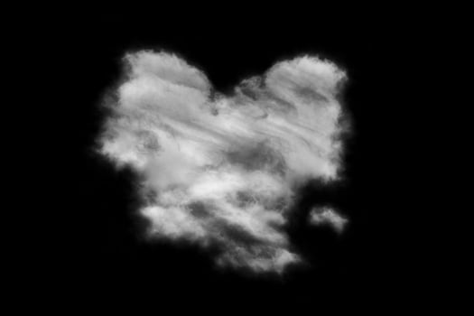 Textured cloud,Abstract black,isolated on black background photo
