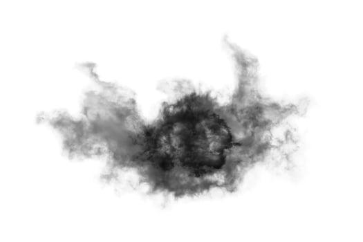 Textured Smoke,Abstract black,isolated on white background photo
