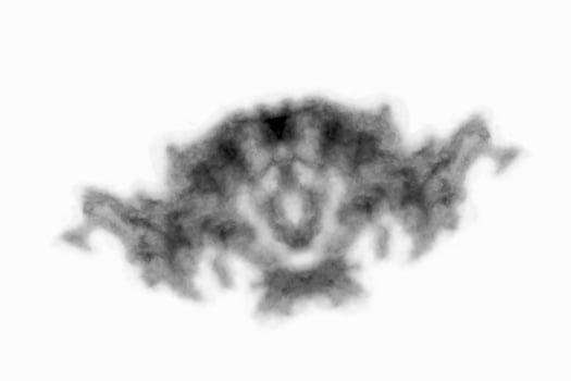 Textured Smoke,Abstract black,isolated on white background photo