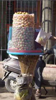 water balls seller image outdoor shoot hd. photo