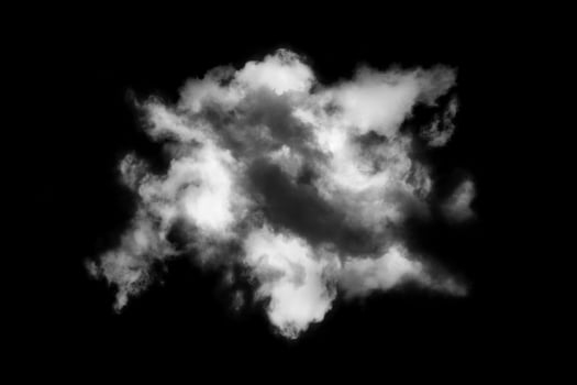 Textured cloud,Abstract black,isolated on black background photo