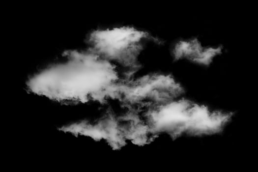 Textured cloud,Abstract black,isolated on black background photo