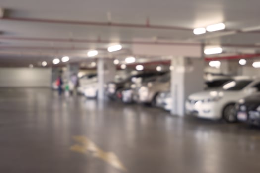 Car parking lot interior blur background ,Abstract Blurred photo