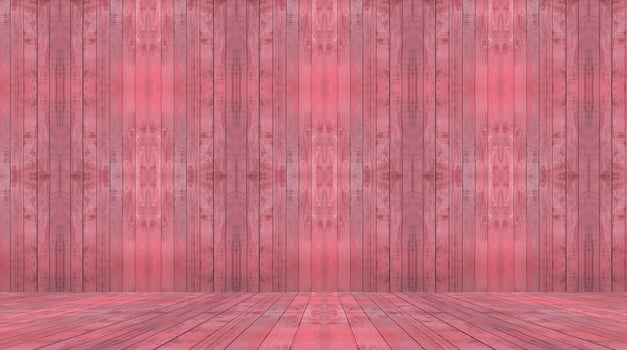 red wood floor and wooden wall background,Empty room photo