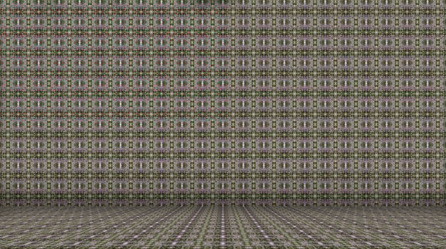 Empty room with abstract pattern photo