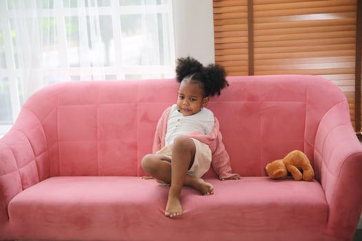 Joyful multiethnic family and their leisure at home photo