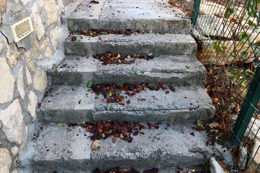Staircase in the city park. photo