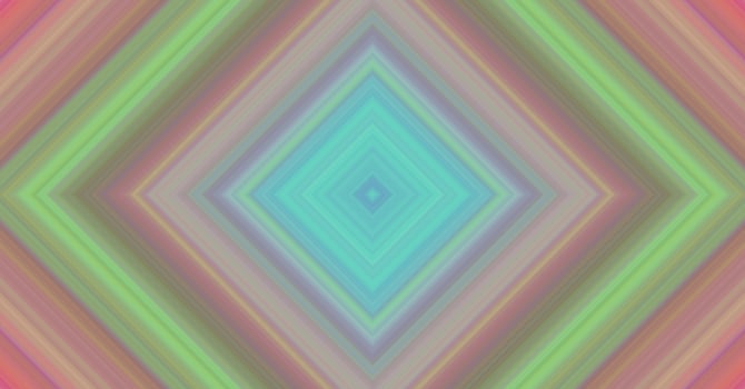 digital pattern in fractal rhombuses in blue, green and pink colors photo